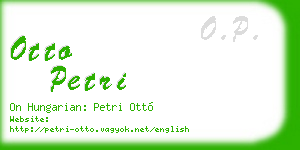otto petri business card