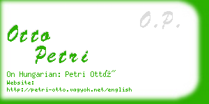 otto petri business card